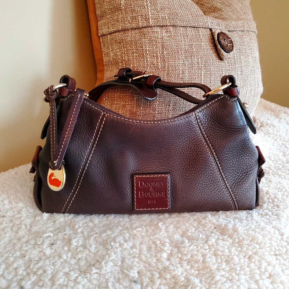 Dooney & Bourke dark brown leather mini bag